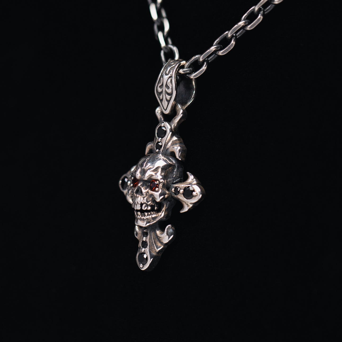 Skull Cross Pendant Necklace
