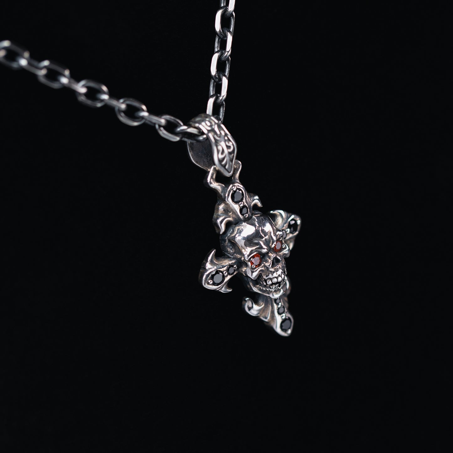 Skull Cross Pendant Necklace