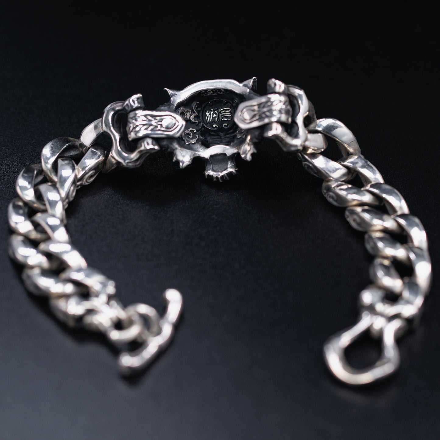 Tiger Head Silver Bracelet