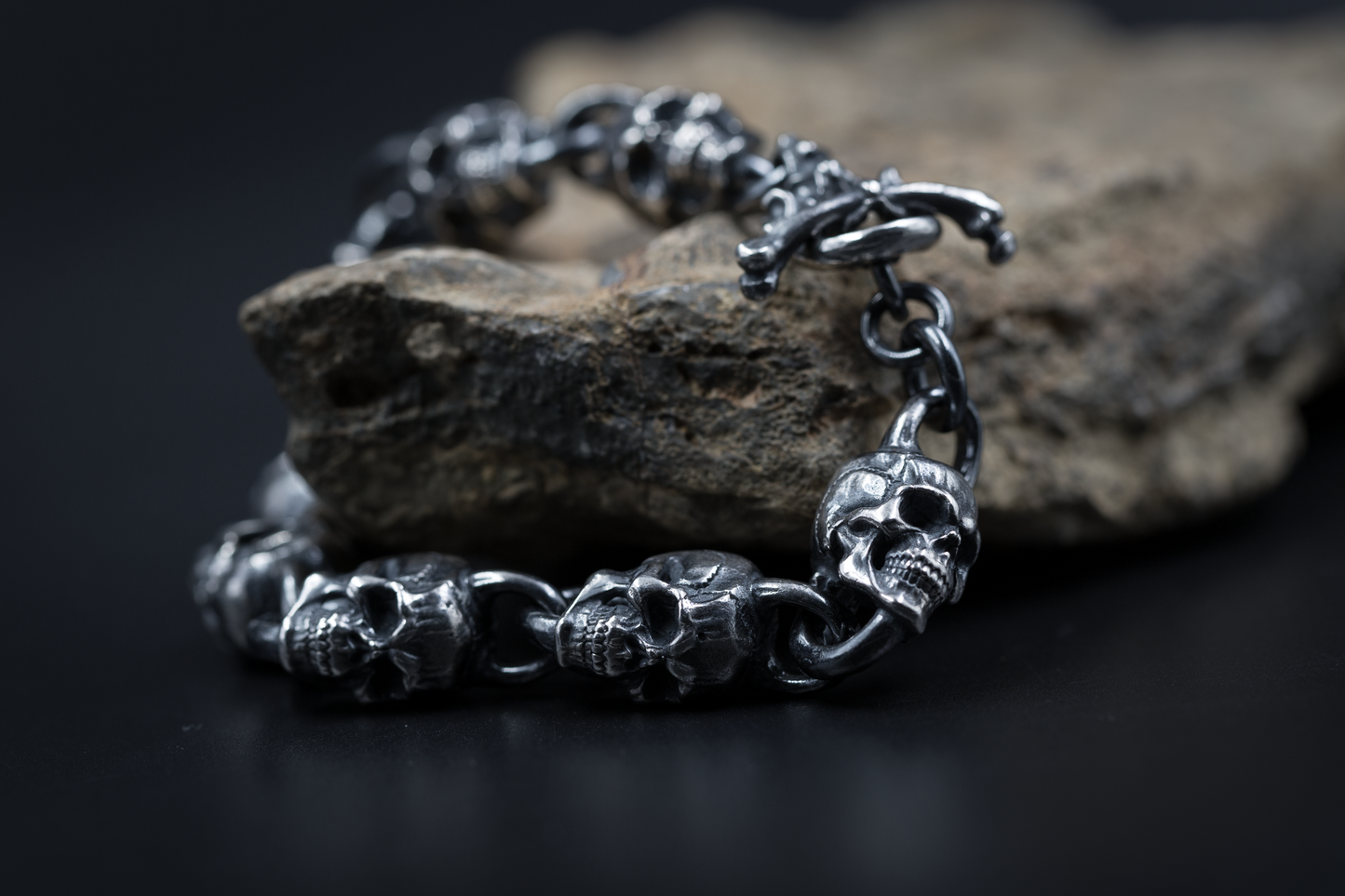 Skull head Silver Bracelet