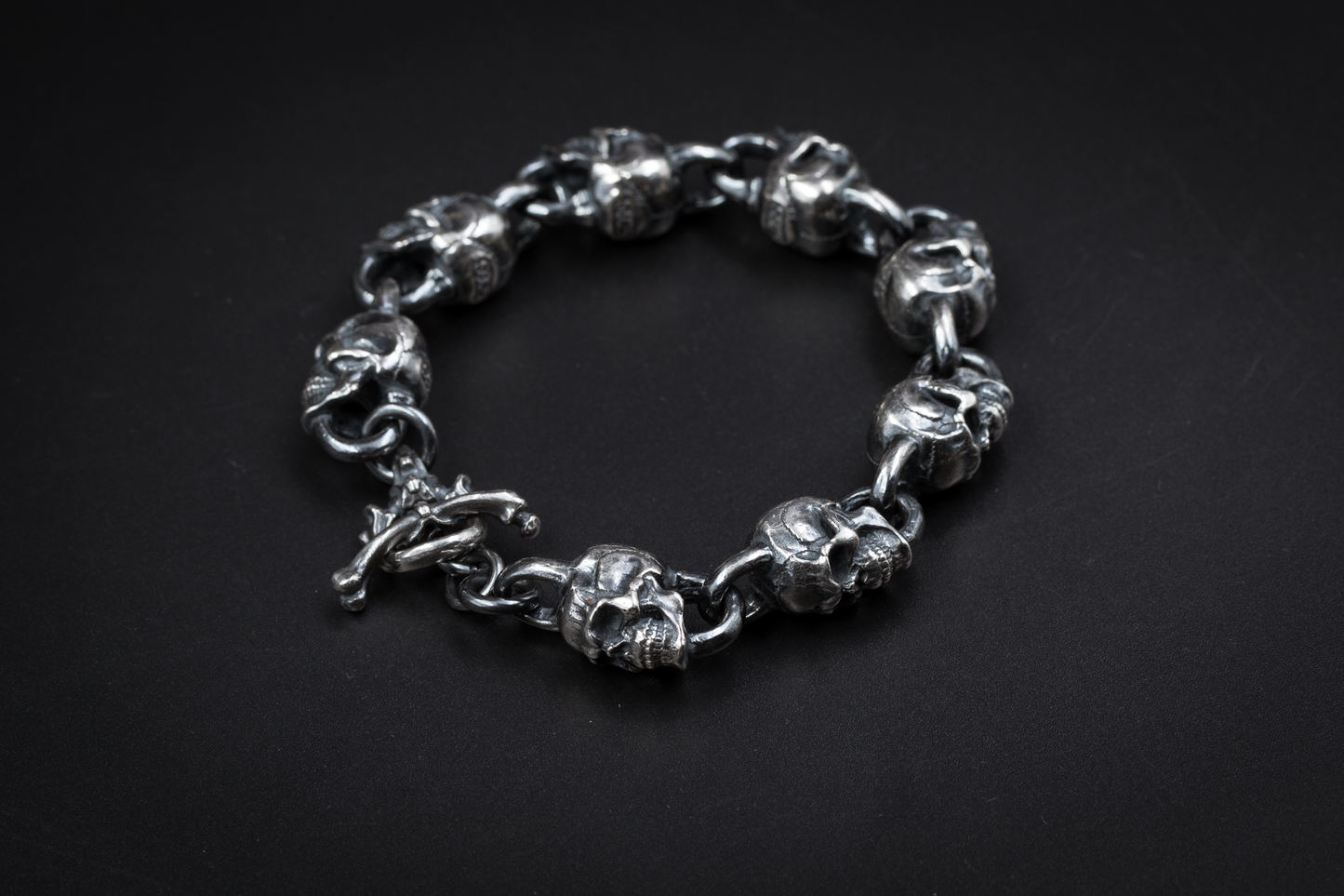 Skull head Silver Bracelet