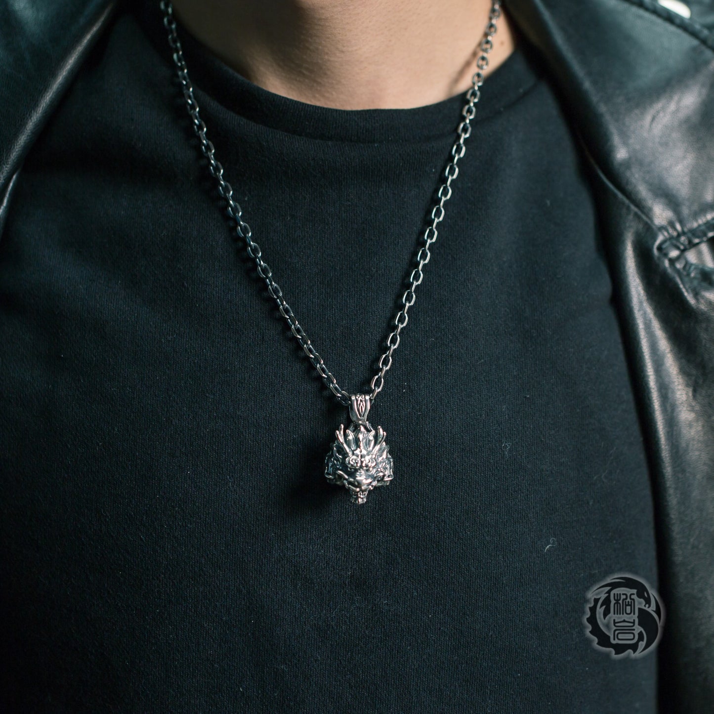 Chinese Dragon Silver Pendant