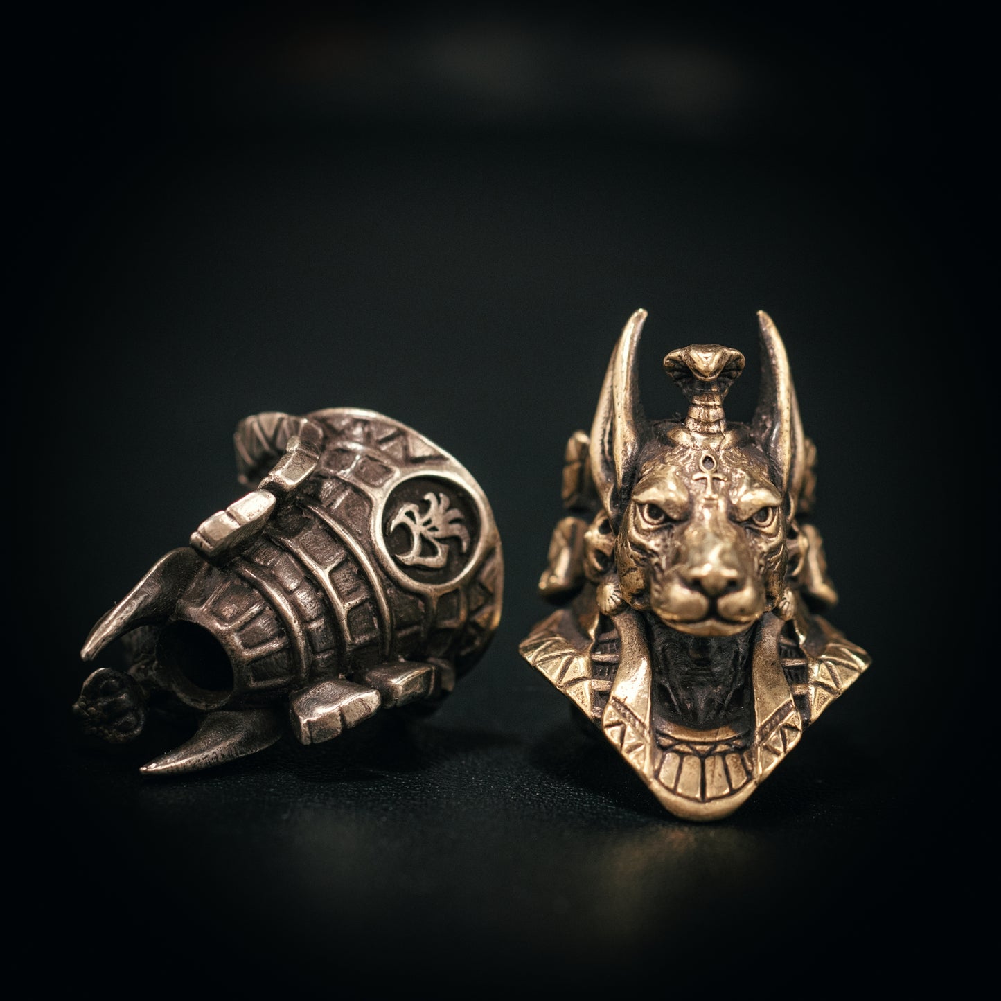 Anubis Egyptian God of Death Paracord Bead, lanyard bead,EDC beads
