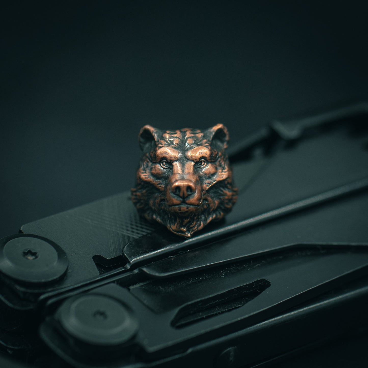 Bear head Paracord Bead for Knife, lanyard Pendants,Bracelet beads, and EDC Gears, ShadowEDC DIY Outdoor Survival Tool Accessories beads