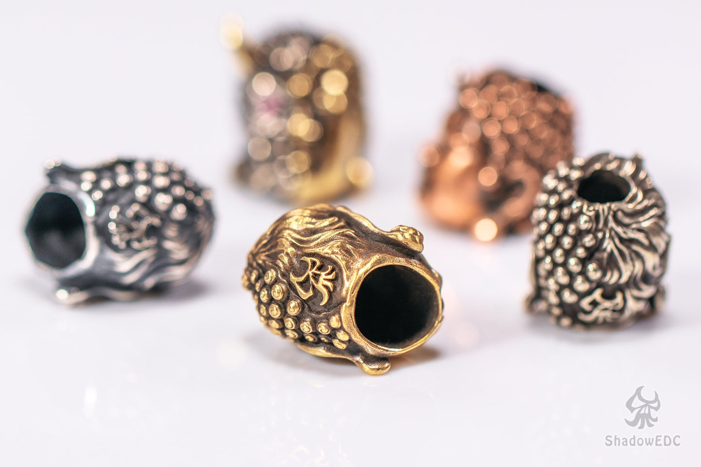 Buddha Fudo, Buddha or devi Paracord Bead for Knife, lanyard Pendants,custom beads,550 Paracord, Bracelet beads, and EDC Gears, ShadowEDC DIY Outdoor Survival Tool Accessories