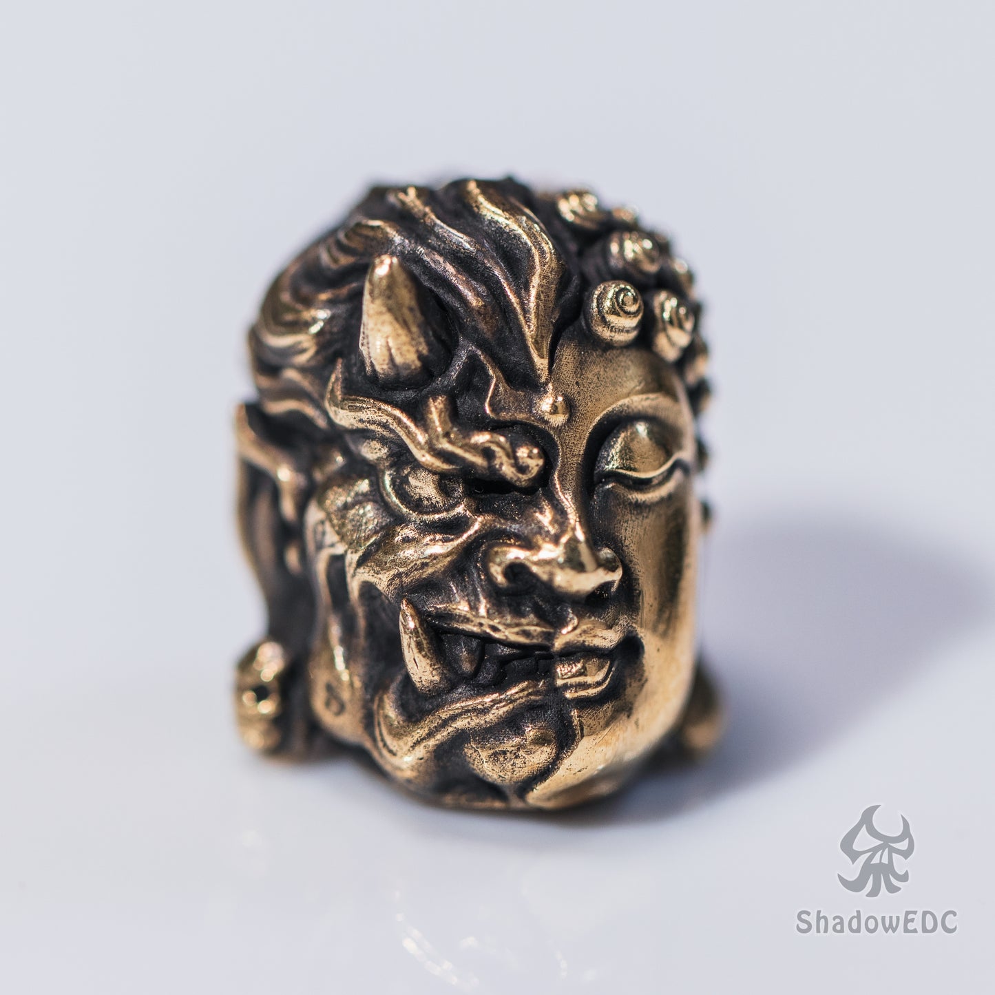 Buddha Fudo, Buddha or devi Paracord Bead for Knife, lanyard Pendants,custom beads,550 Paracord, Bracelet beads, and EDC Gears, ShadowEDC DIY Outdoor Survival Tool Accessories