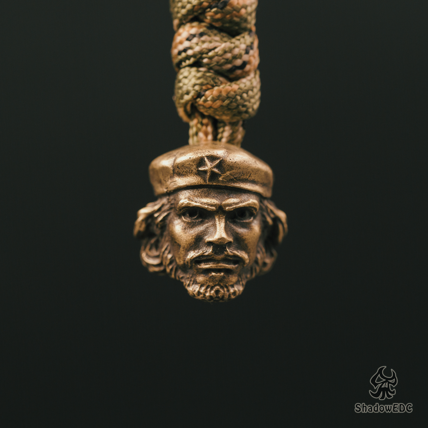 Che Guevara Paracord Bead for Knife, lanyard Pendants,custom beads,550 Paracord, Bracelet beads, and EDC Gears, ShadowEDC DIY Outdoor Survival Tool Accessories