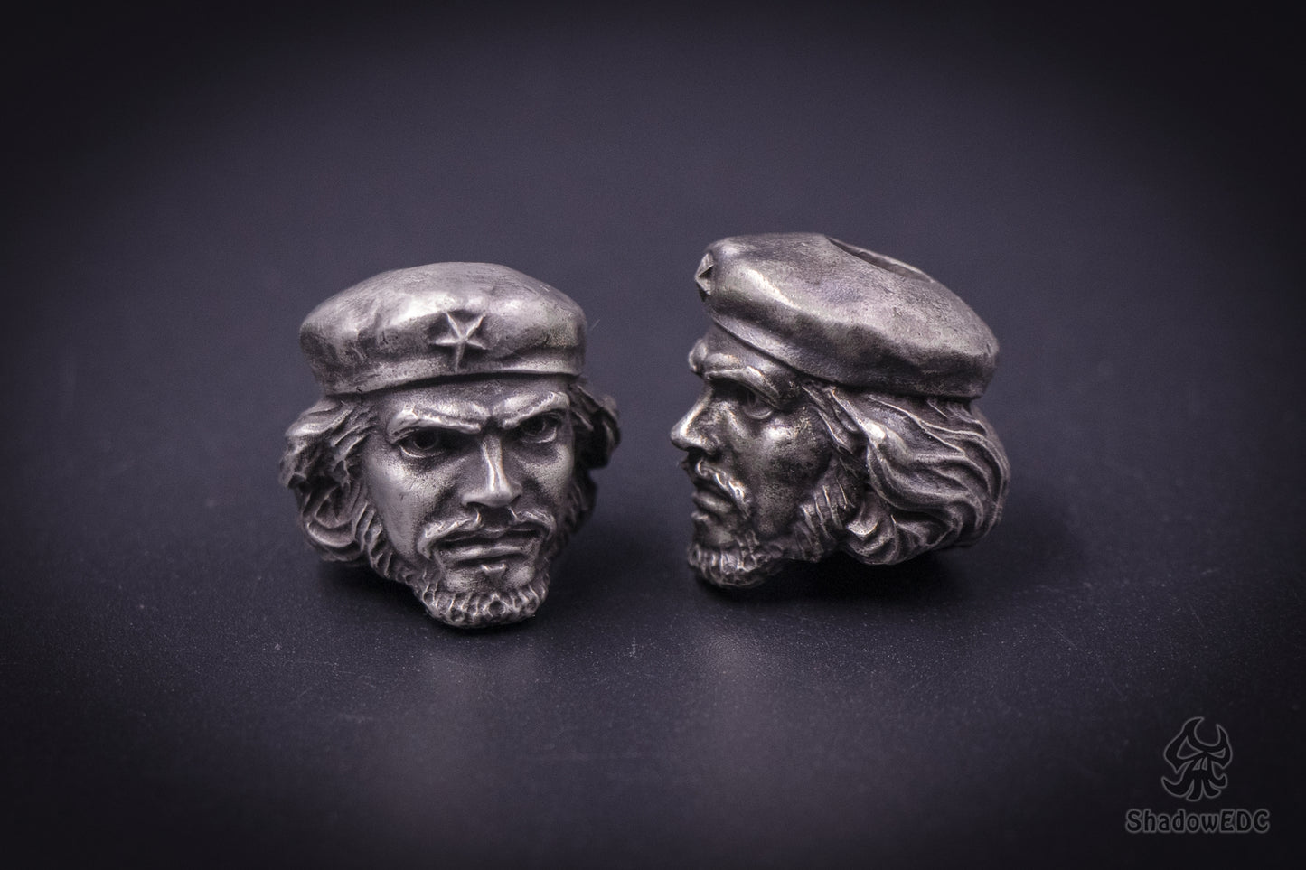 Che Guevara Paracord Bead for Knife, lanyard Pendants,custom beads,550 Paracord, Bracelet beads, and EDC Gears, ShadowEDC DIY Outdoor Survival Tool Accessories