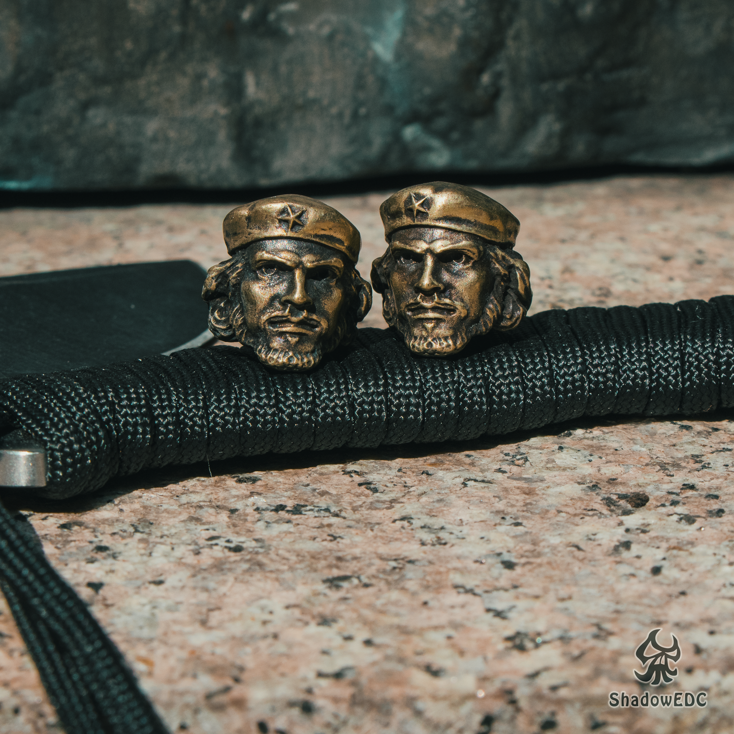 Che Guevara Paracord Bead for Knife, lanyard Pendants,custom beads,550 Paracord, Bracelet beads, and EDC Gears, ShadowEDC DIY Outdoor Survival Tool Accessories