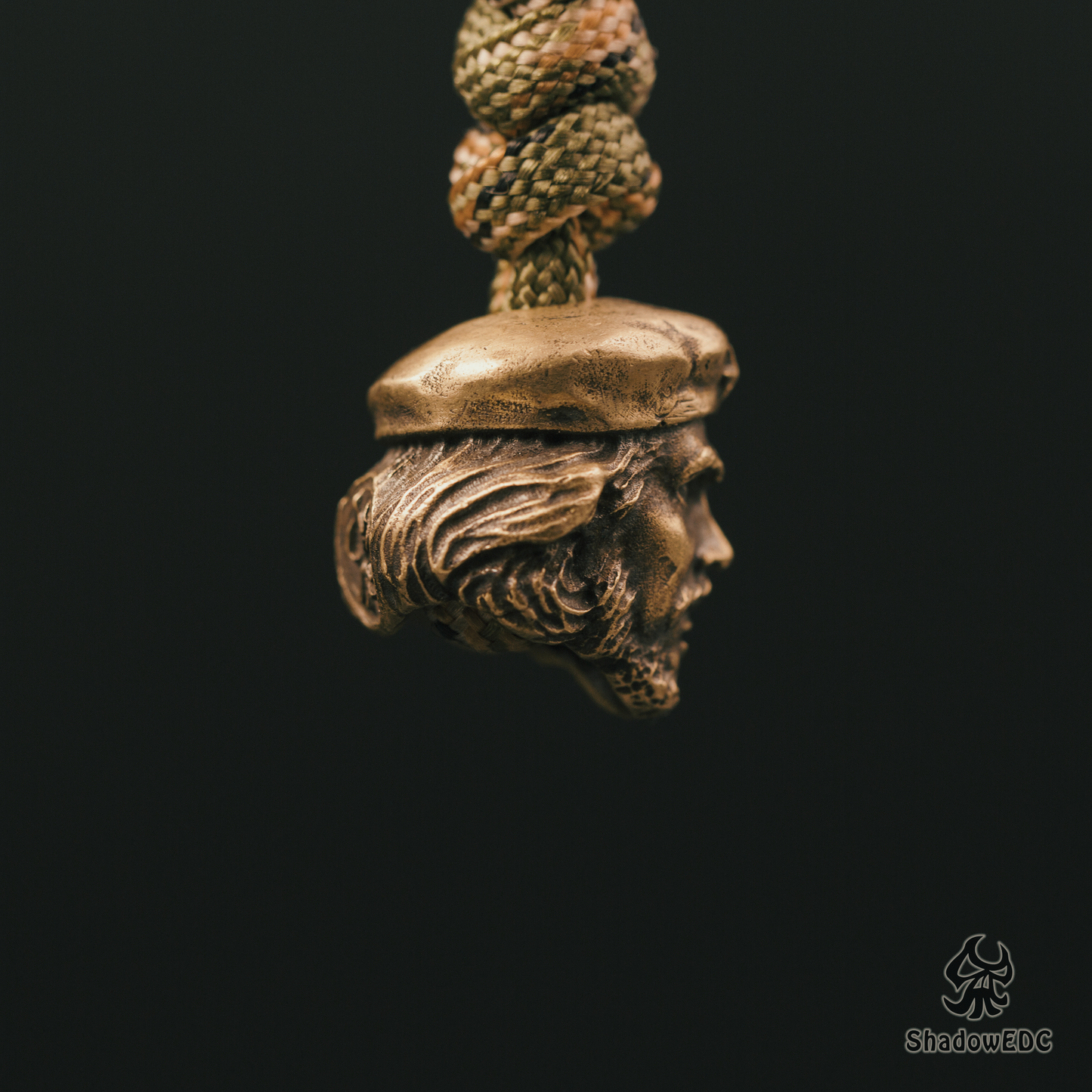 Che Guevara Paracord Bead for Knife, lanyard Pendants,custom beads,550 Paracord, Bracelet beads, and EDC Gears, ShadowEDC DIY Outdoor Survival Tool Accessories
