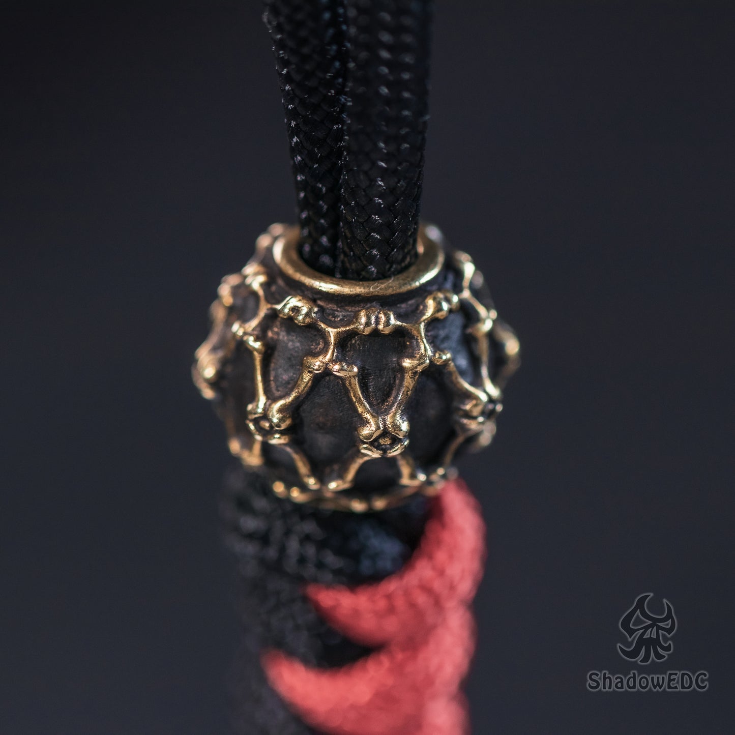 Decorative Bone Paracord Bead for Knife, lanyard Pendants,custom beads,550 Paracord, Bracelet beads, and EDC Gears, ShadowEDC DIY Outdoor Survival Tool Accessories