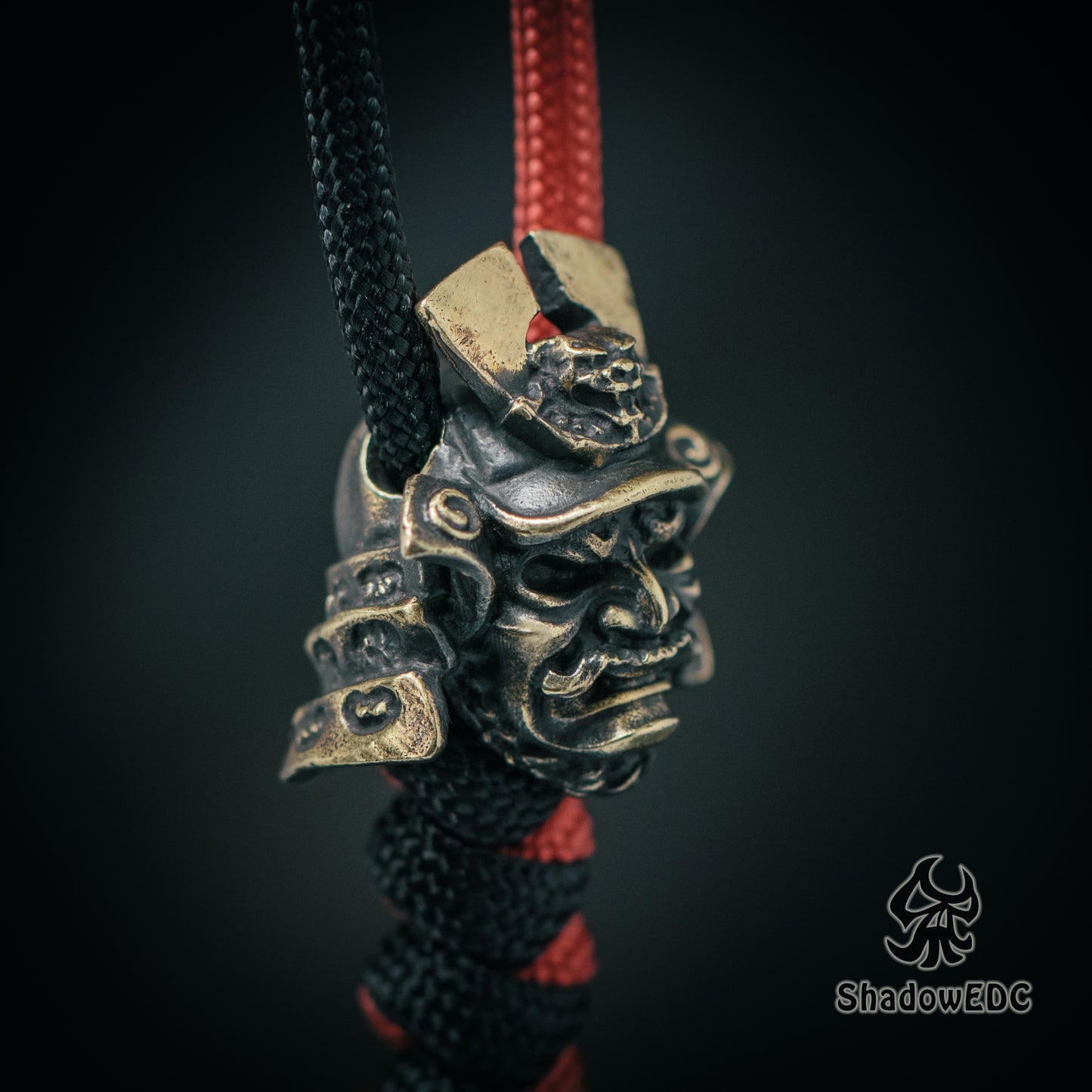 Japanese General Samurai Paracord Bead for Knife, lanyard Pendants,custom beads,550 Paracord, Bracelet beads, and EDC Gears, ShadowEDC DIY Outdoor Survival Tool Accessories