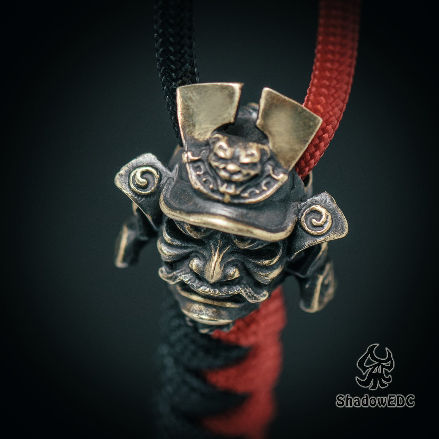 Japanese General Samurai Paracord Bead for Knife, lanyard Pendants,custom beads,550 Paracord, Bracelet beads, and EDC Gears, ShadowEDC DIY Outdoor Survival Tool Accessories