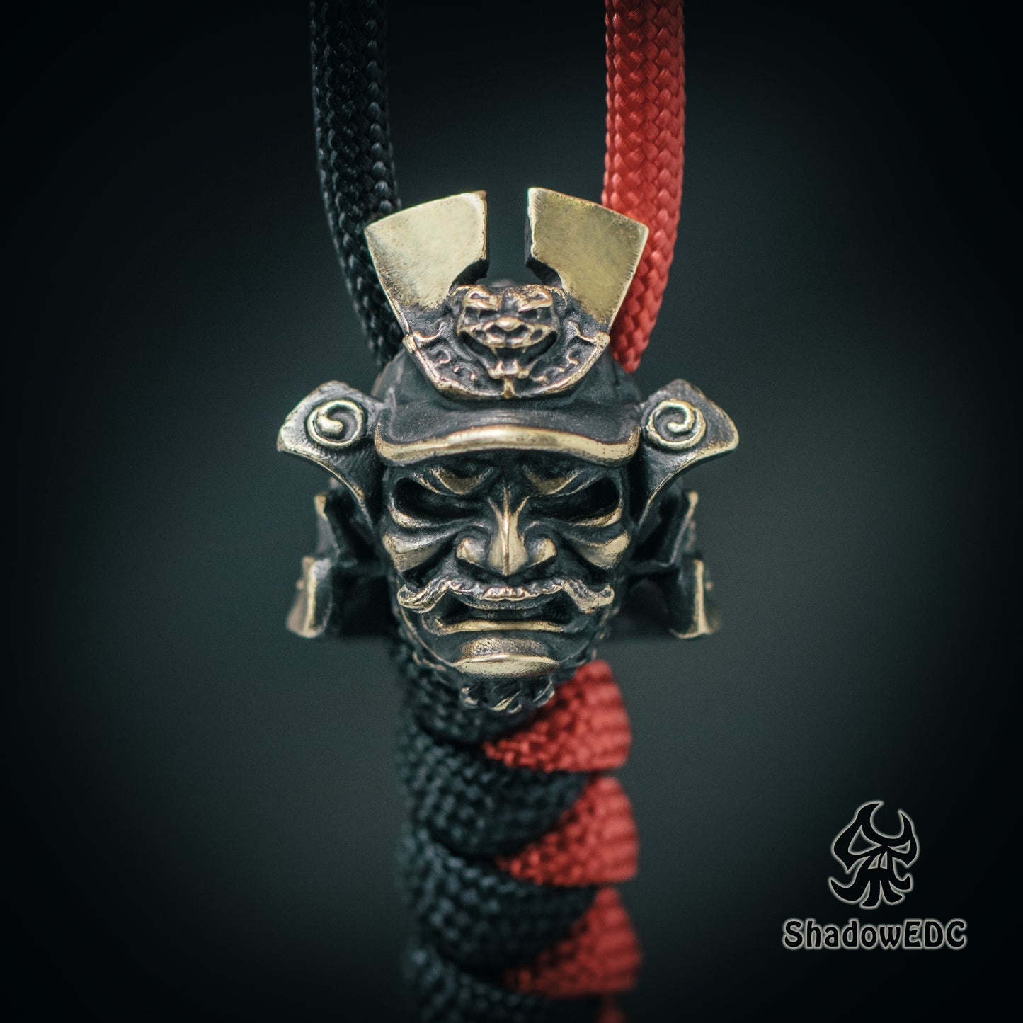 Japanese General Samurai Paracord Bead for Knife, lanyard Pendants,custom beads,550 Paracord, Bracelet beads, and EDC Gears, ShadowEDC DIY Outdoor Survival Tool Accessories