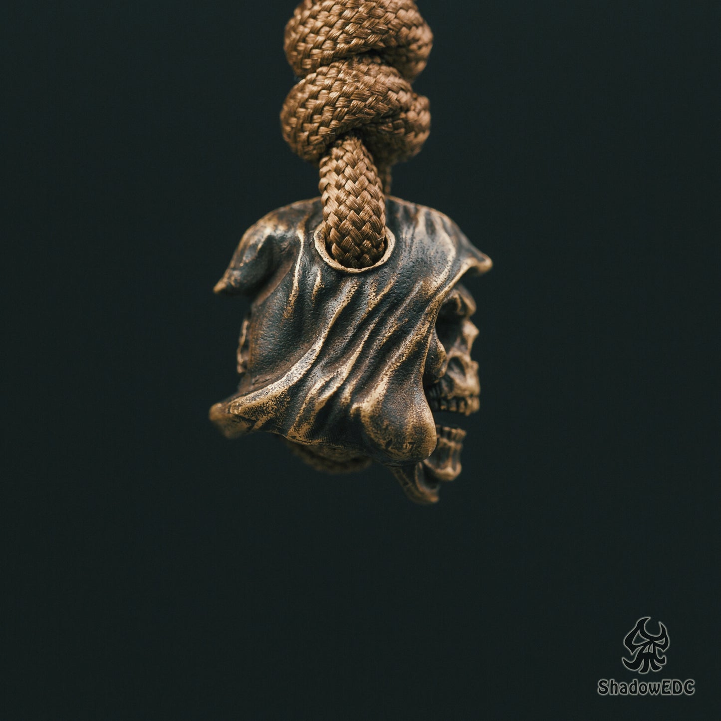 Grim Reaper Paracord Bead for Knife, lanyard Pendants,custom beads,550 Paracord, Bracelet beads, and EDC Gears, ShadowEDC DIY Outdoor Survival Tool Accessories
