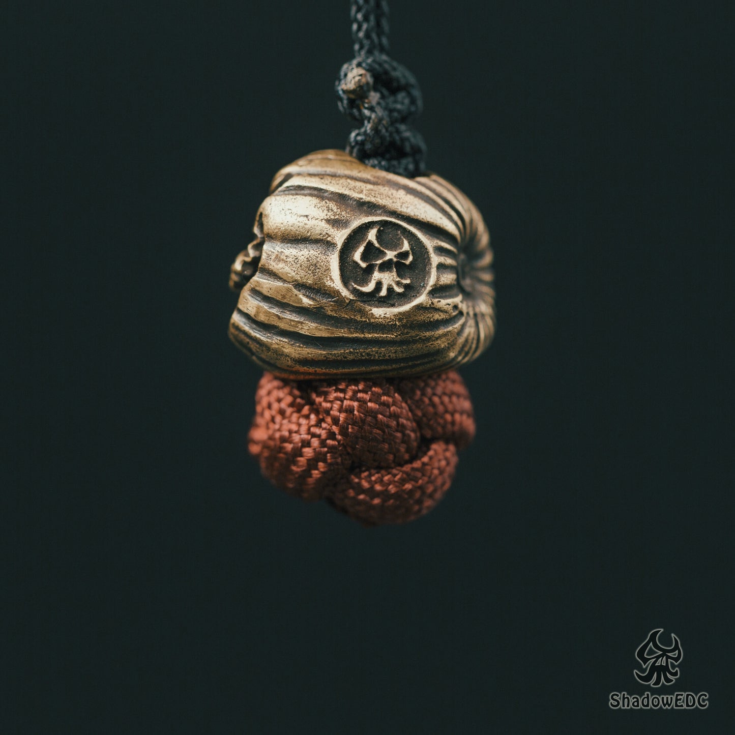 Halloween Pumpkin Paracord Bead for Knife, lanyard Pendants,custom beads,550 Paracord, Bracelet beads, and EDC Gears, ShadowEDC DIY Outdoor Survival Tool Accessories