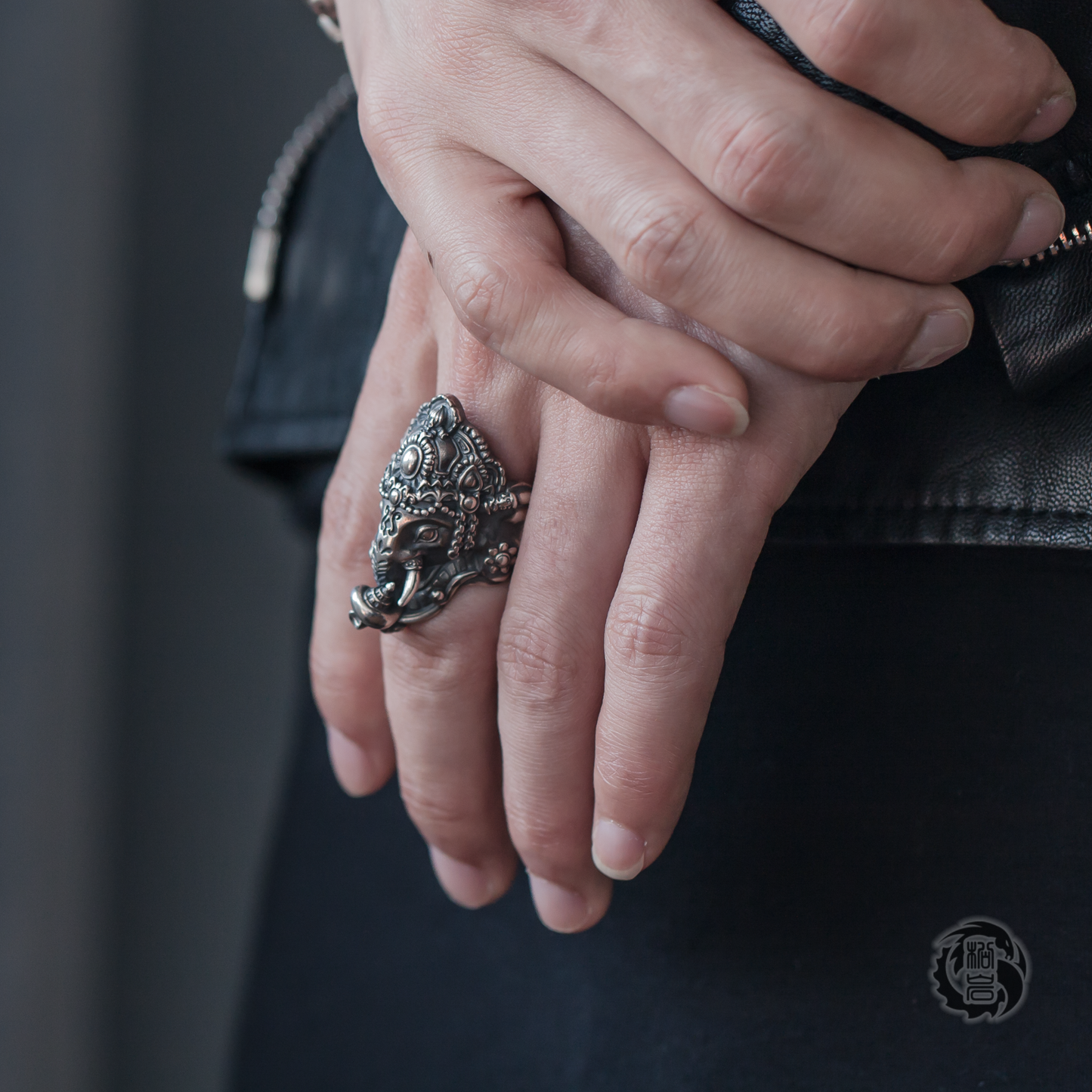 Silver Lord Ganesha Buddhism Ring