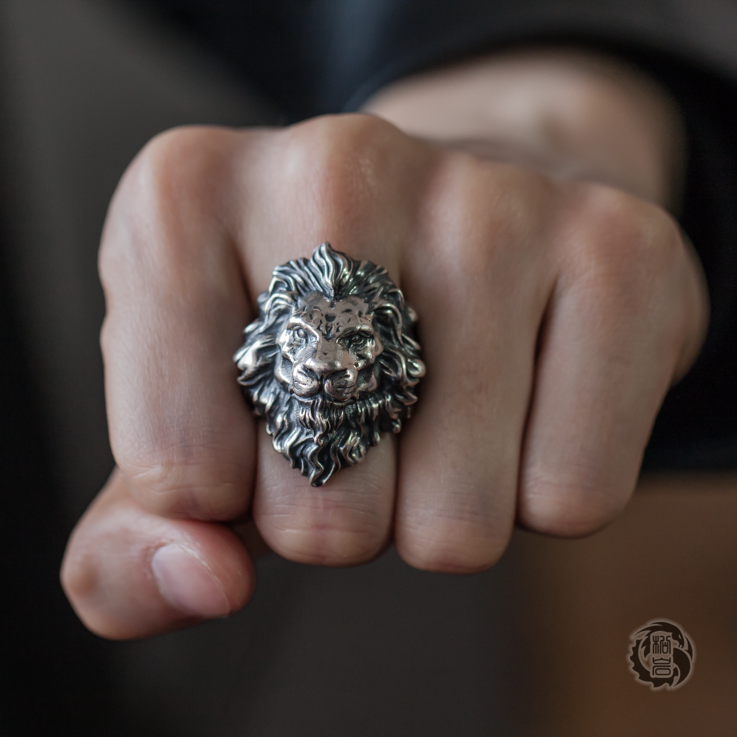 Silver Lion Ring