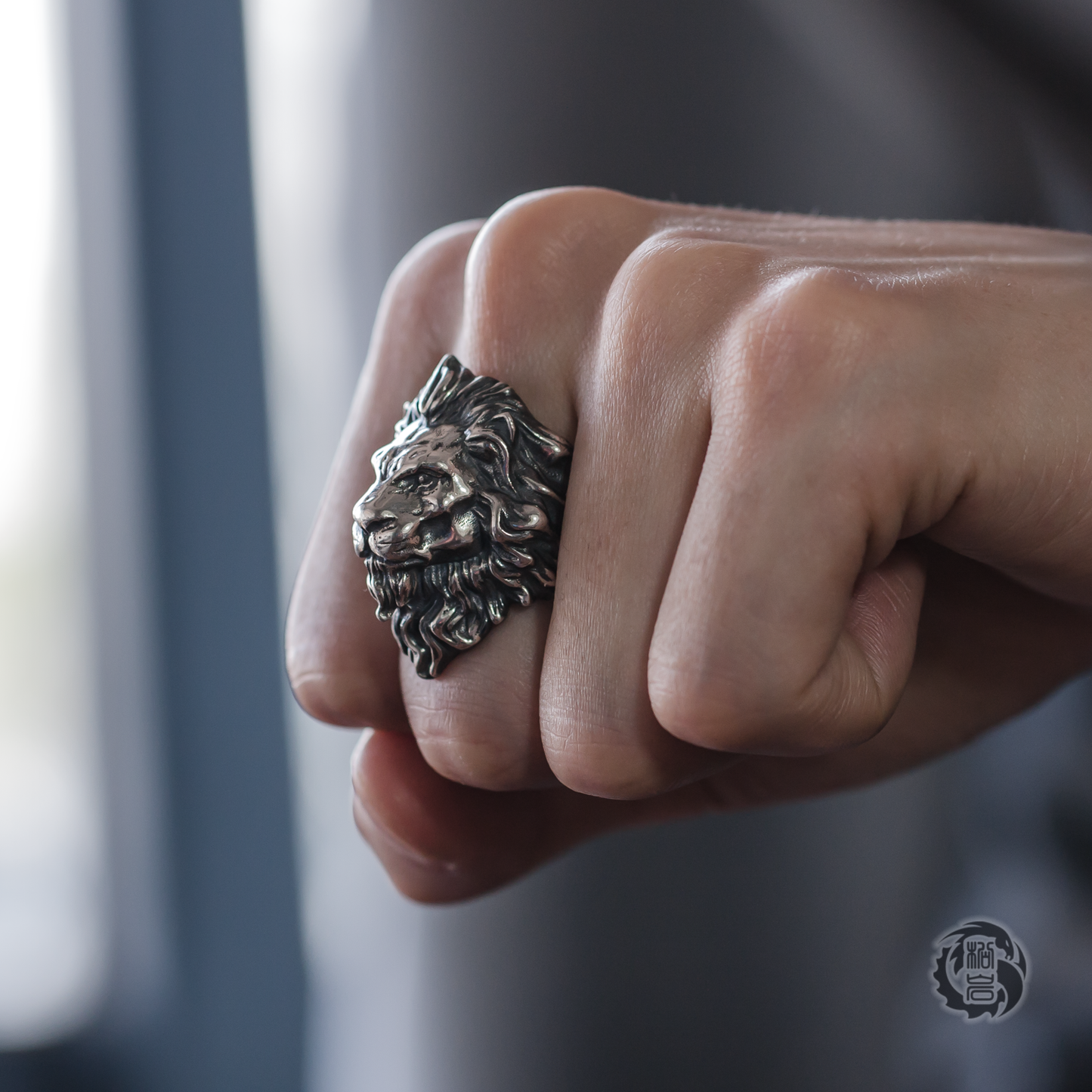 Silver Lion Ring