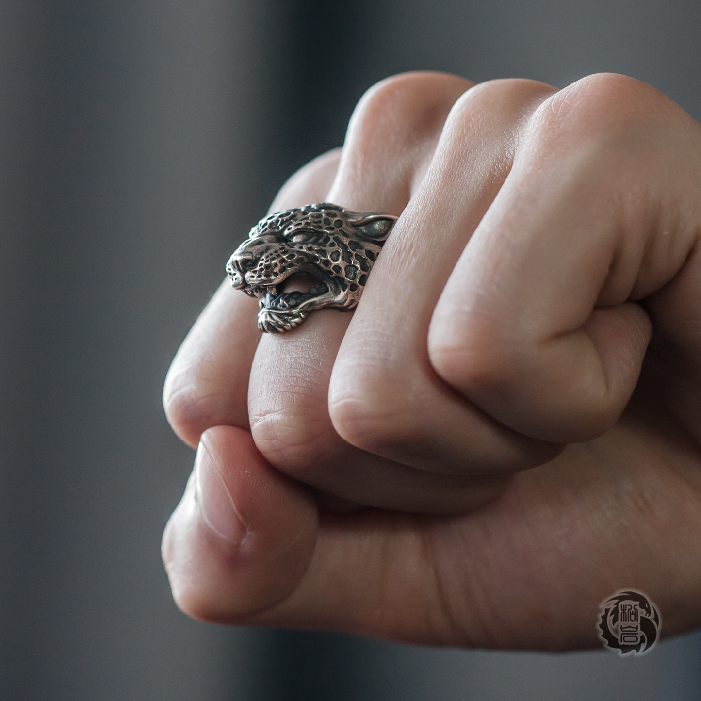 Silver Leopard Ring