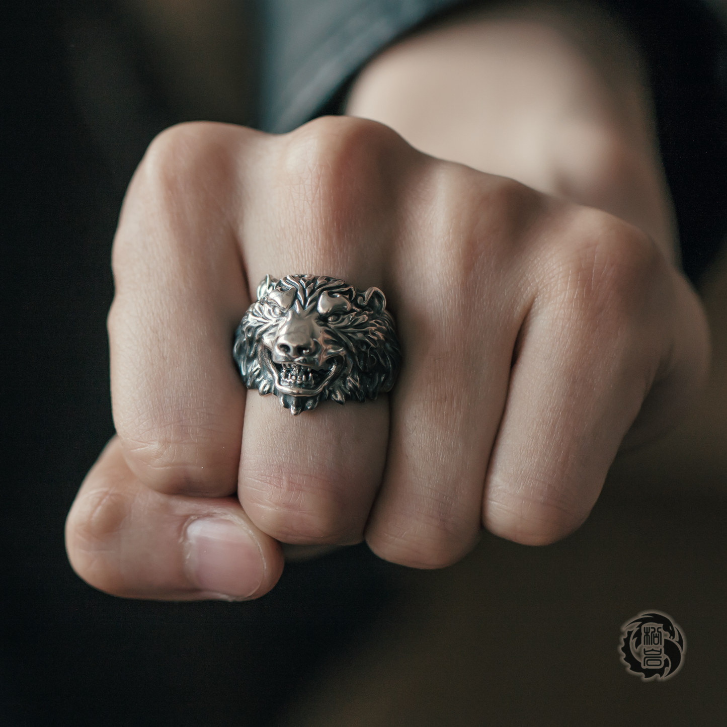 Bear Silver Ring