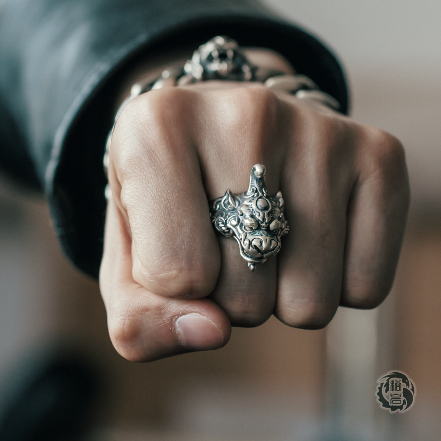 Pixiu Silver Ring