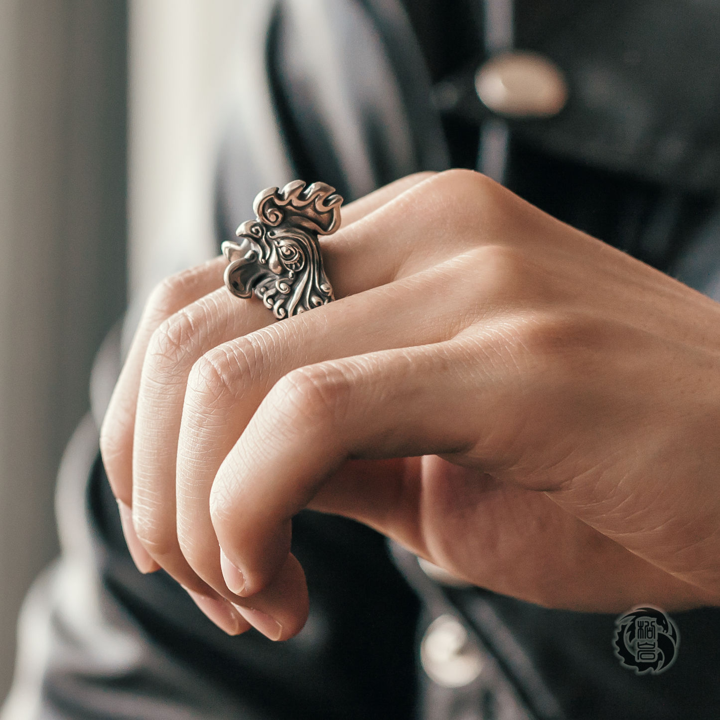 Silver Rooster Ring