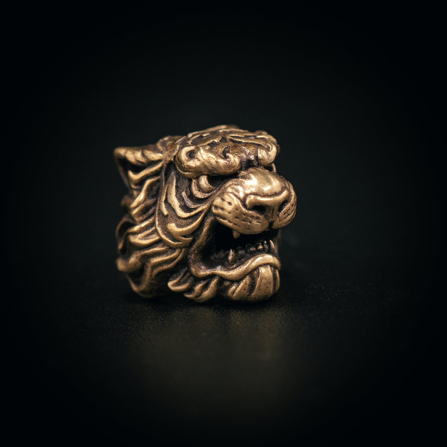 Tiger Head Paracord Bead