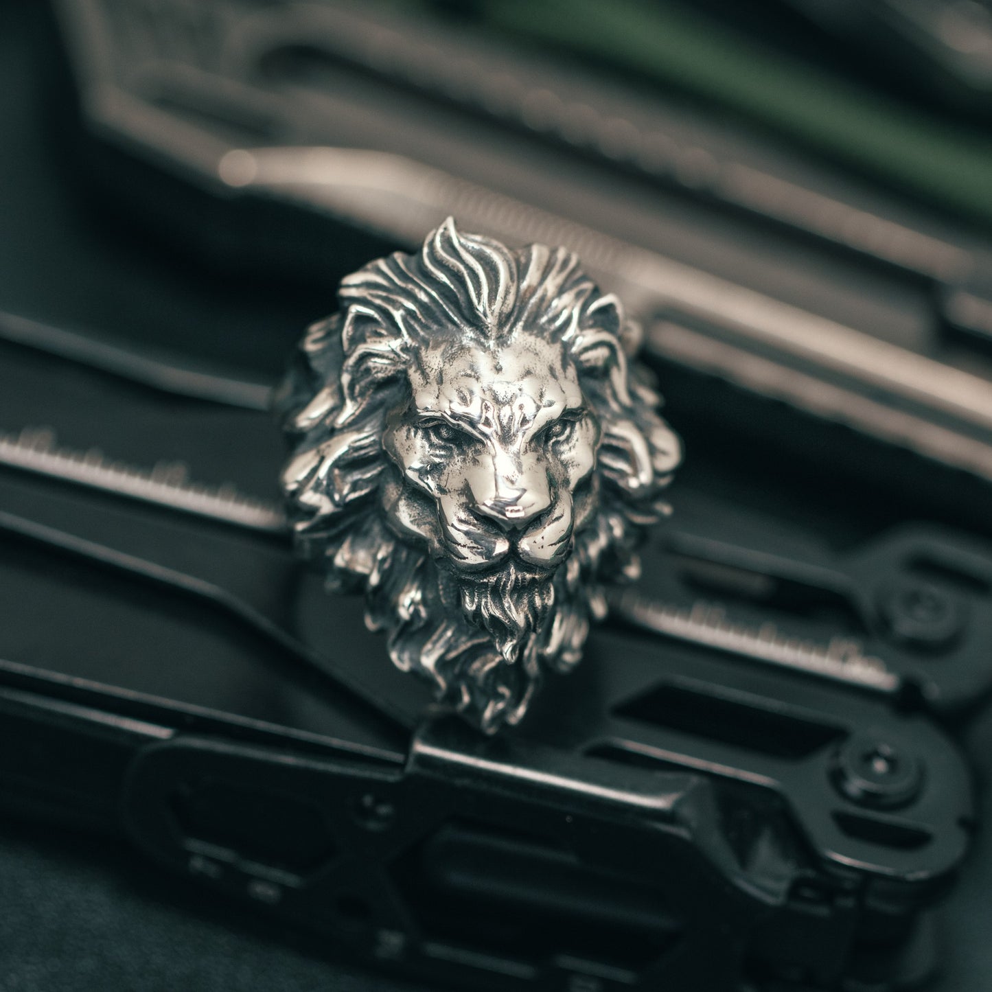 Silver Lion Ring
