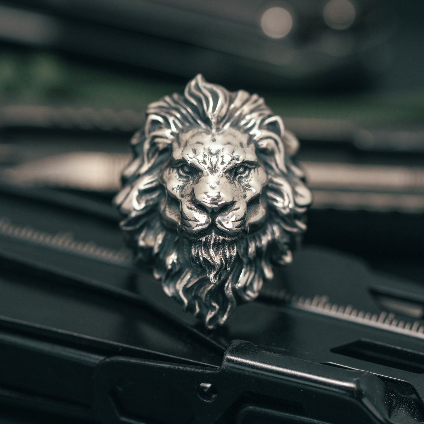 Silver Lion Ring