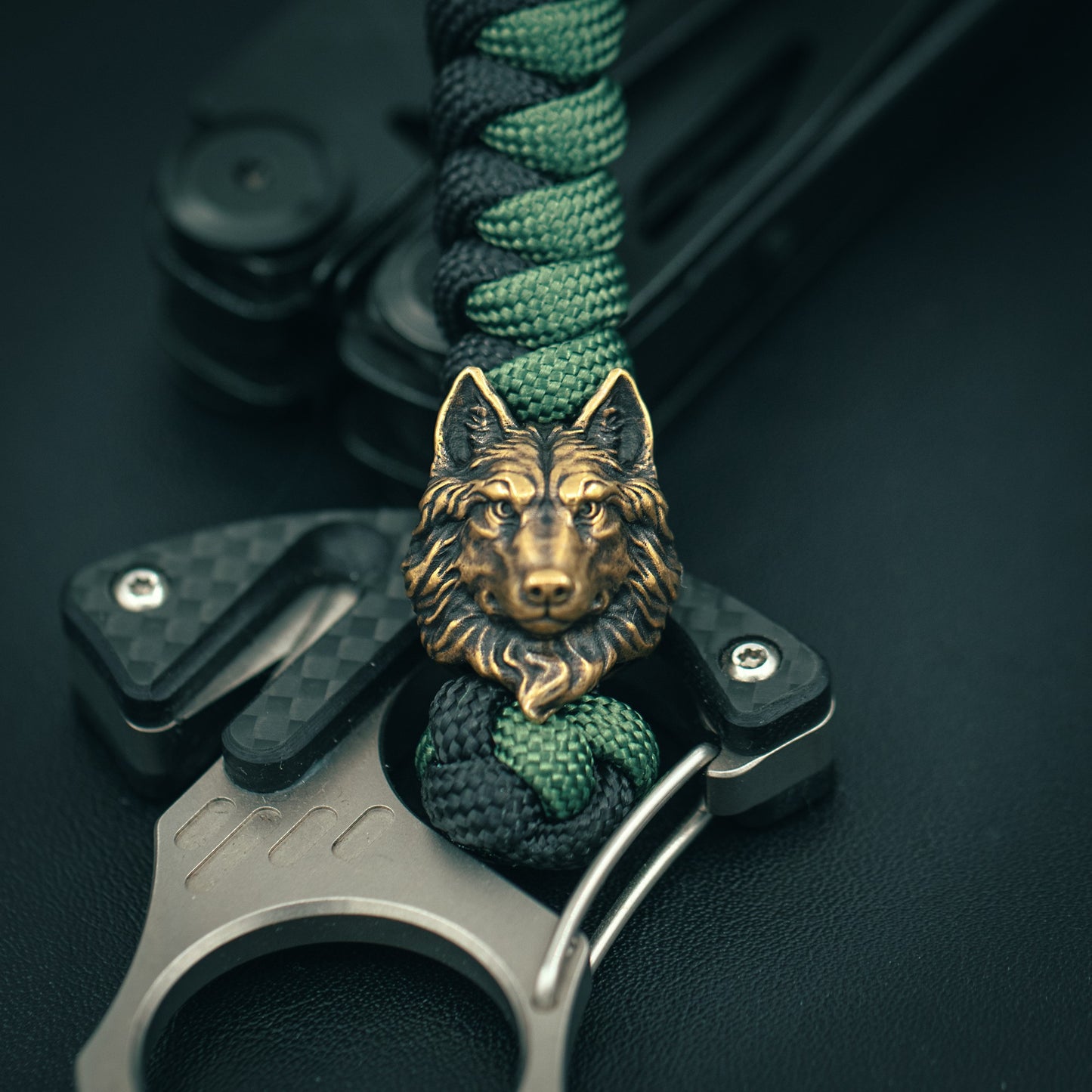 Wolf Paracord Bead