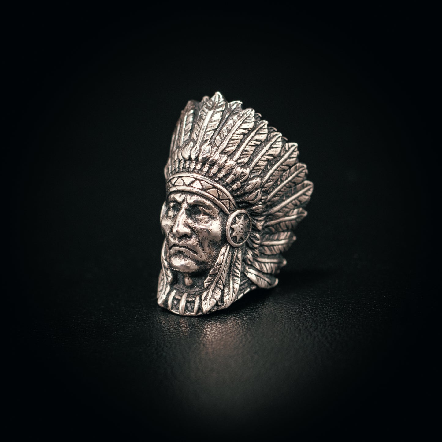 Indian Chief Paracord Bead for Knife, lanyard Pendants,custom beads,550 Paracord, Bracelet beads, and EDC Gears, ShadowEDC DIY Outdoor Survival Tool Accessories