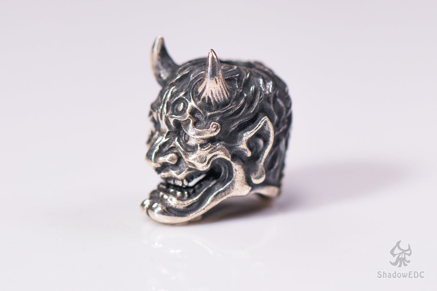 Japanese Hannya Paracord Bead for Knife, lanyard Pendants,custom beads,550 Paracord, Bracelet beads, and EDC Gears, ShadowEDC DIY Outdoor Survival Tool Accessories