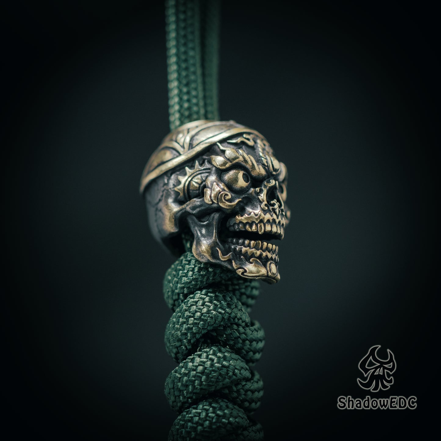 Kapala skull Paracord Bead for Knife, lanyard Pendants,custom beads,550 Paracord, Bracelet beads, and EDC Gears, ShadowEDC DIY Outdoor Survival Tool Accessories
