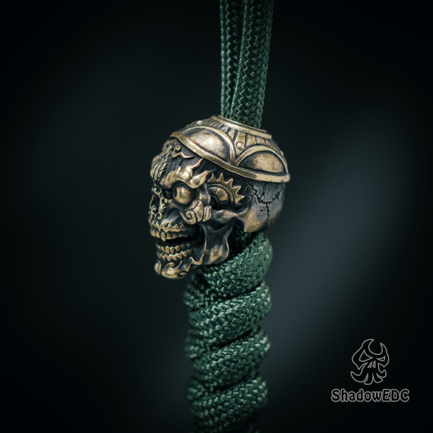Kapala skull Paracord Bead for Knife, lanyard Pendants,custom beads,550 Paracord, Bracelet beads, and EDC Gears, ShadowEDC DIY Outdoor Survival Tool Accessories