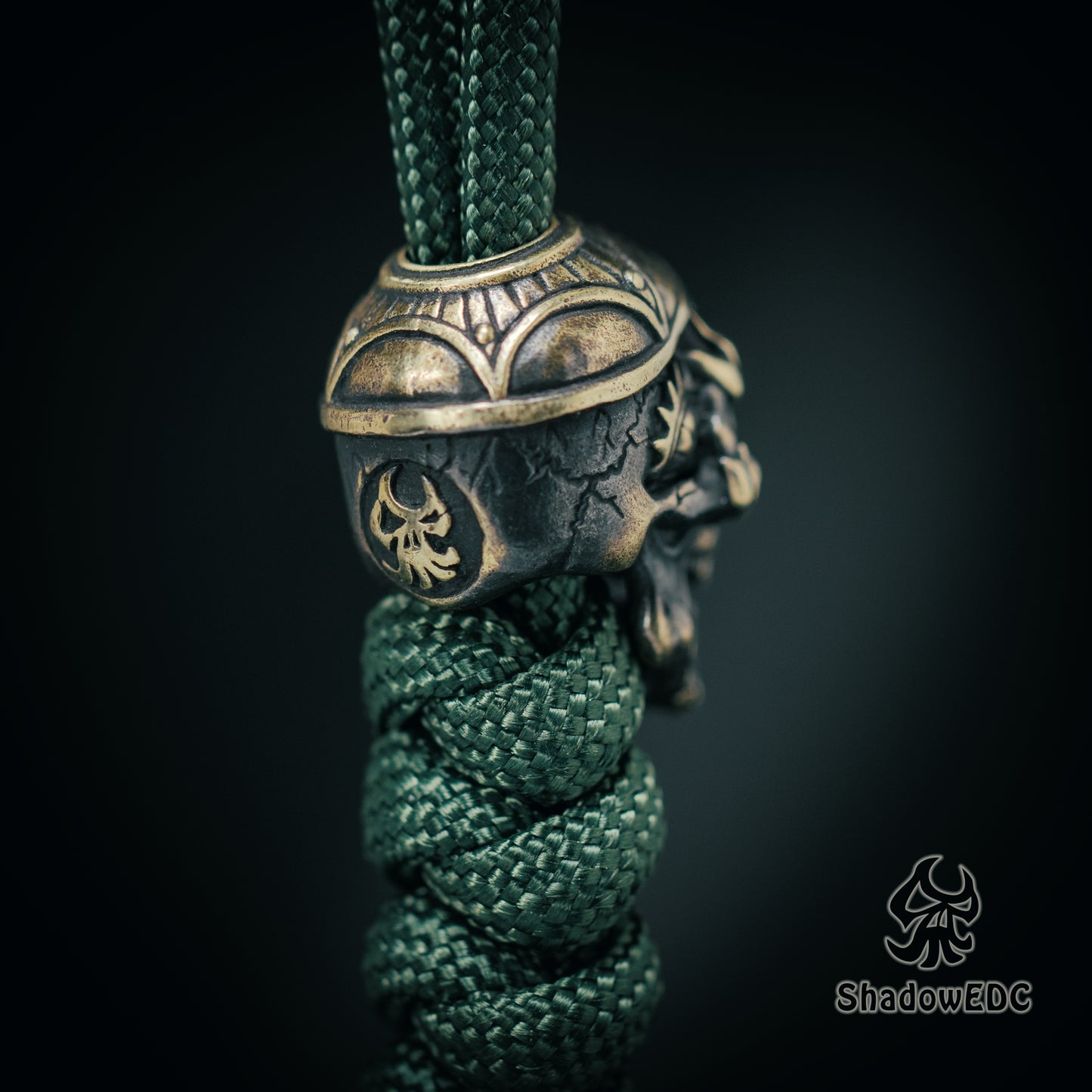Kapala skull Paracord Bead for Knife, lanyard Pendants,custom beads,550 Paracord, Bracelet beads, and EDC Gears, ShadowEDC DIY Outdoor Survival Tool Accessories
