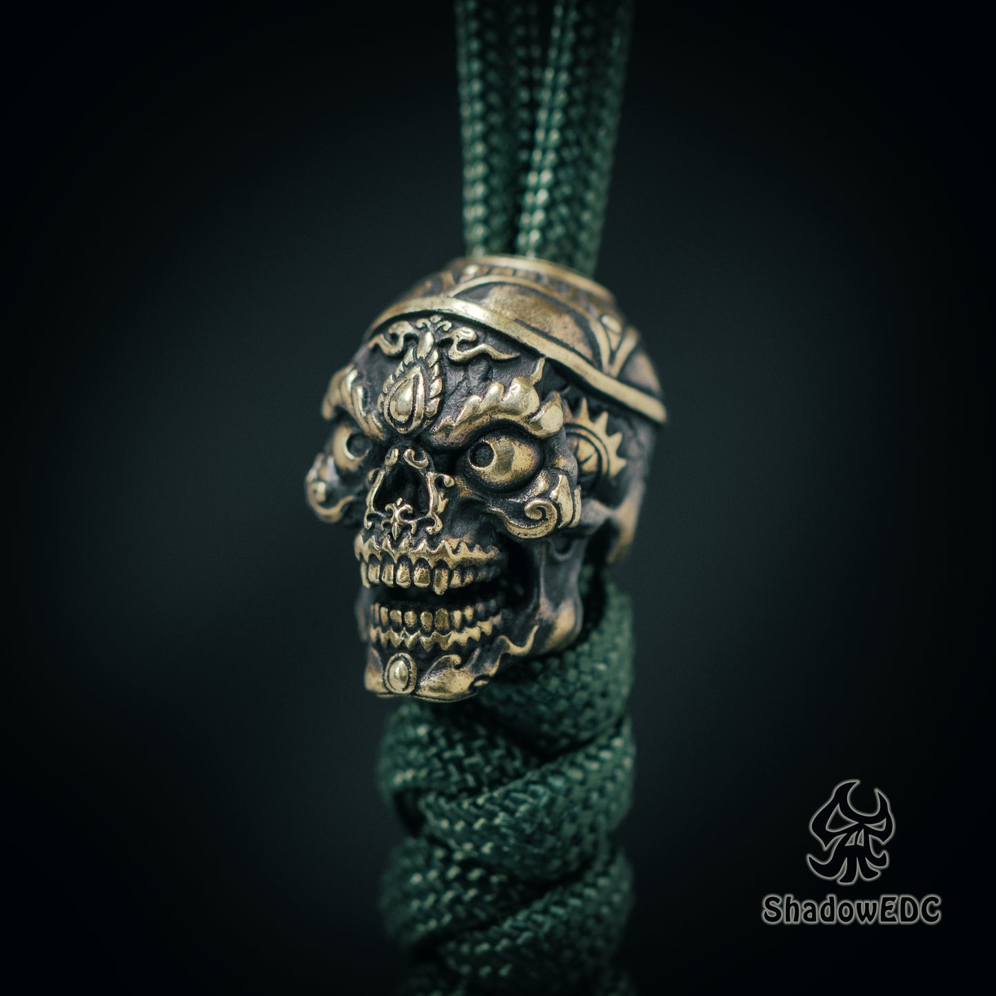 Kapala skull Paracord Bead for Knife, lanyard Pendants,custom beads,550 Paracord, Bracelet beads, and EDC Gears, ShadowEDC DIY Outdoor Survival Tool Accessories