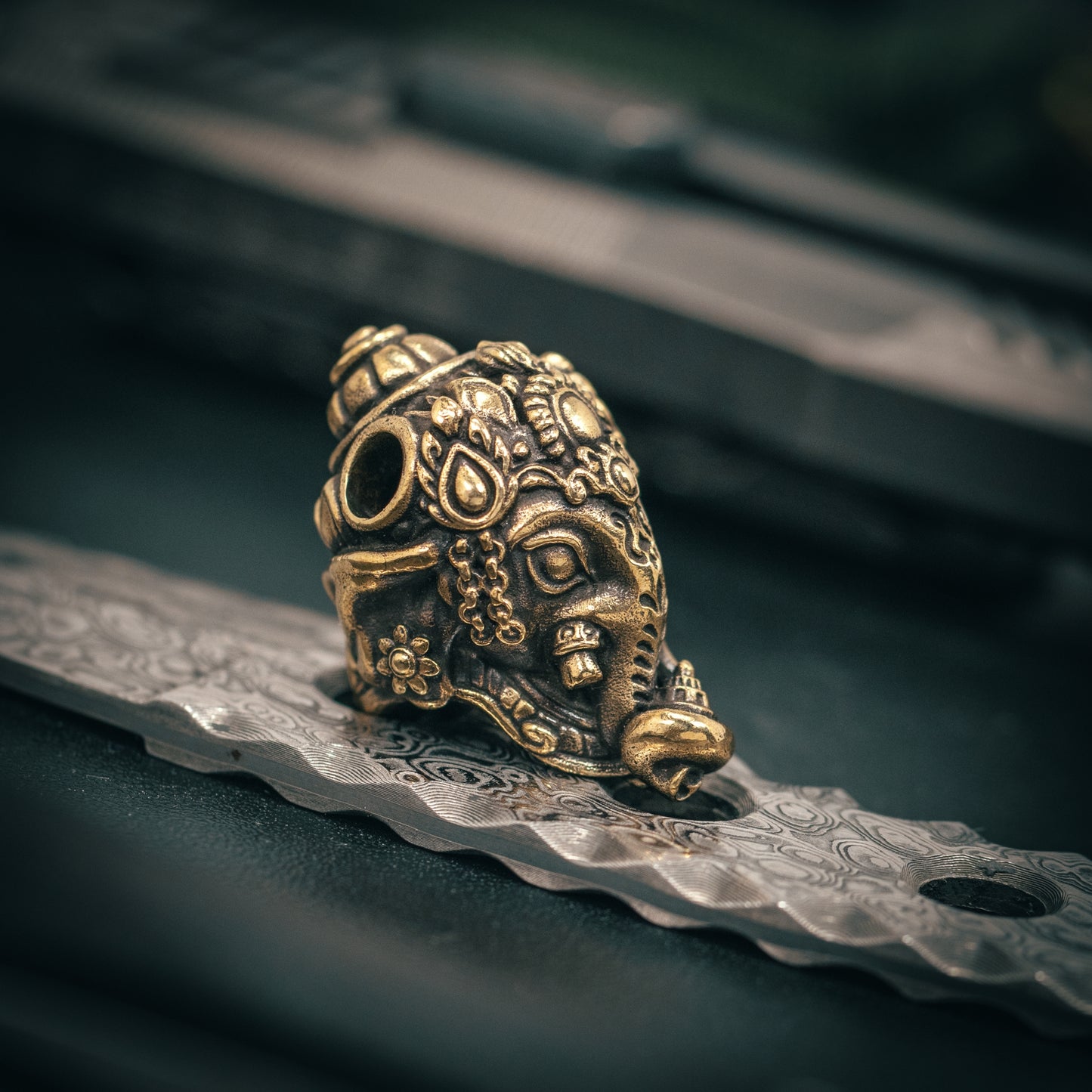 Lord Ganesha Elephant god Paracord Bead for Knife, lanyard Pendants,custom beads,550 Paracord, Bracelet beads, and EDC Gears, ShadowEDC DIY Outdoor Survival Tool Accessories