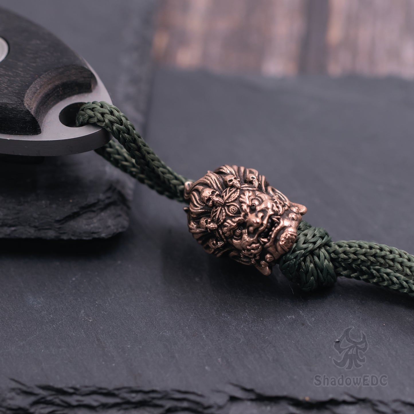 Mahakala Paracord Bead for Knife, lanyard Pendants,custom beads,550 Paracord, Bracelet beads, and EDC Gears, ShadowEDC DIY Outdoor Survival Tool Accessories