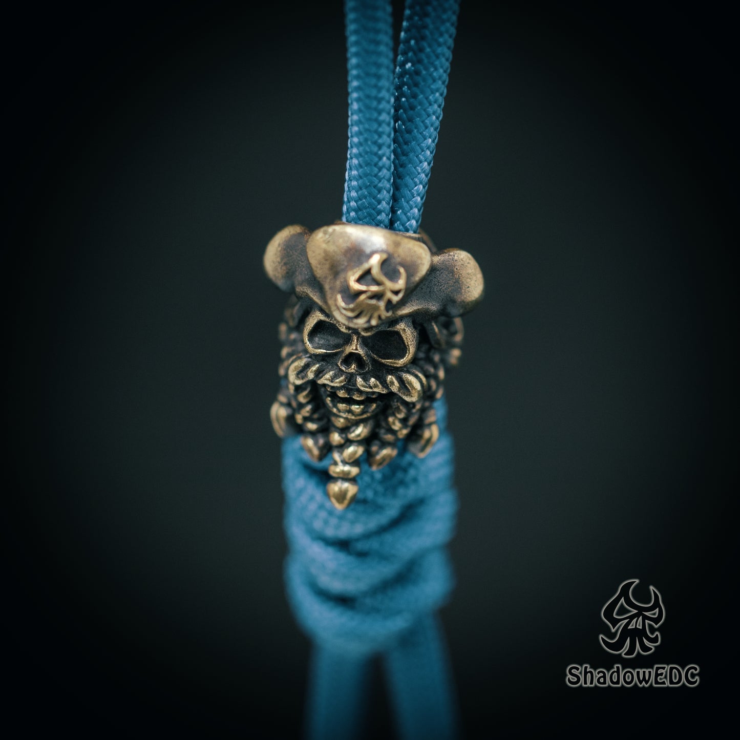 Pirate Paracord Bead for Knife, lanyard Pendants,custom beads,550 Paracord, Bracelet beads, and EDC Gears, ShadowEDC DIY Outdoor Survival Tool Accessories