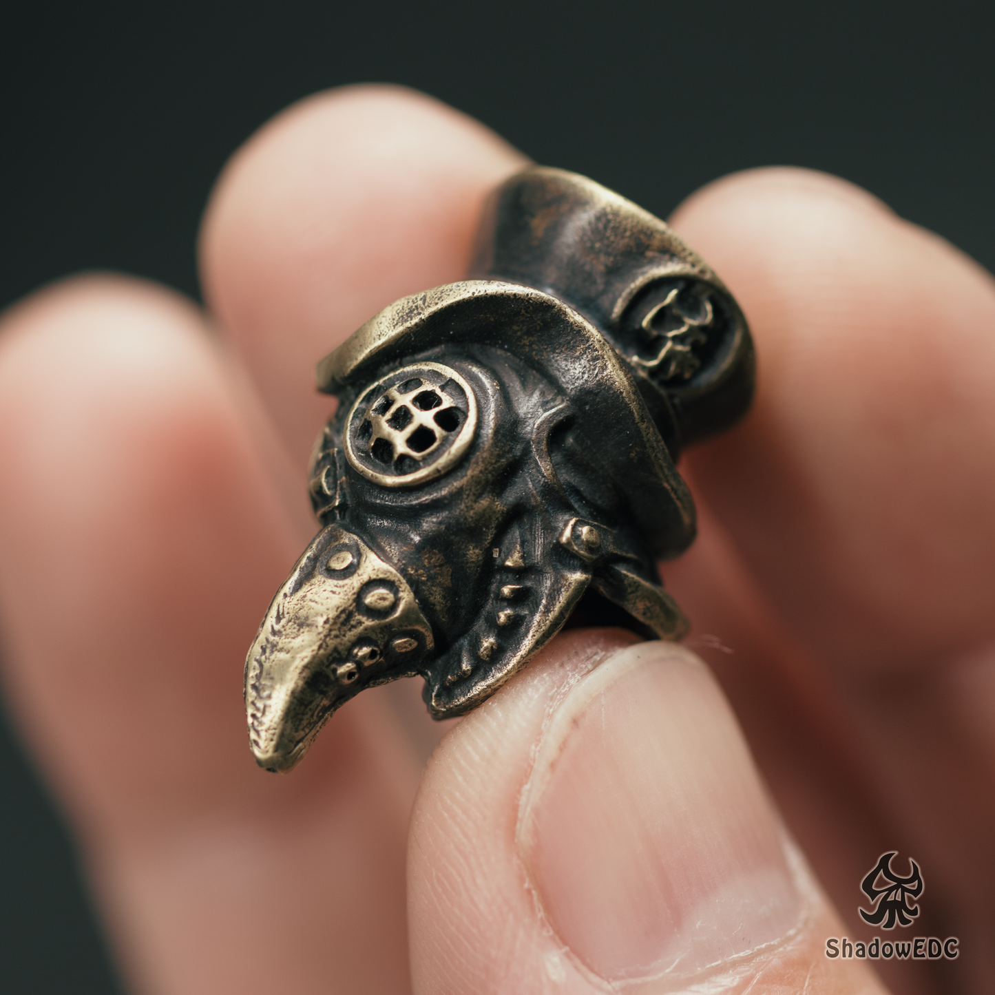 Plague Doctor Schnabel Steampunk Paracord Bead for Knife, lanyard Pendants,custom beads,550 Paracord, Bracelet beads, and EDC Gears, ShadowEDC DIY Outdoor Survival Tool Accessories