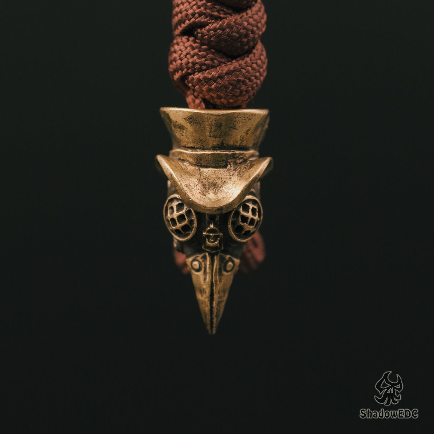 Plague Doctor Schnabel Steampunk Paracord Bead for Knife, lanyard Pendants,custom beads,550 Paracord, Bracelet beads, and EDC Gears, ShadowEDC DIY Outdoor Survival Tool Accessories