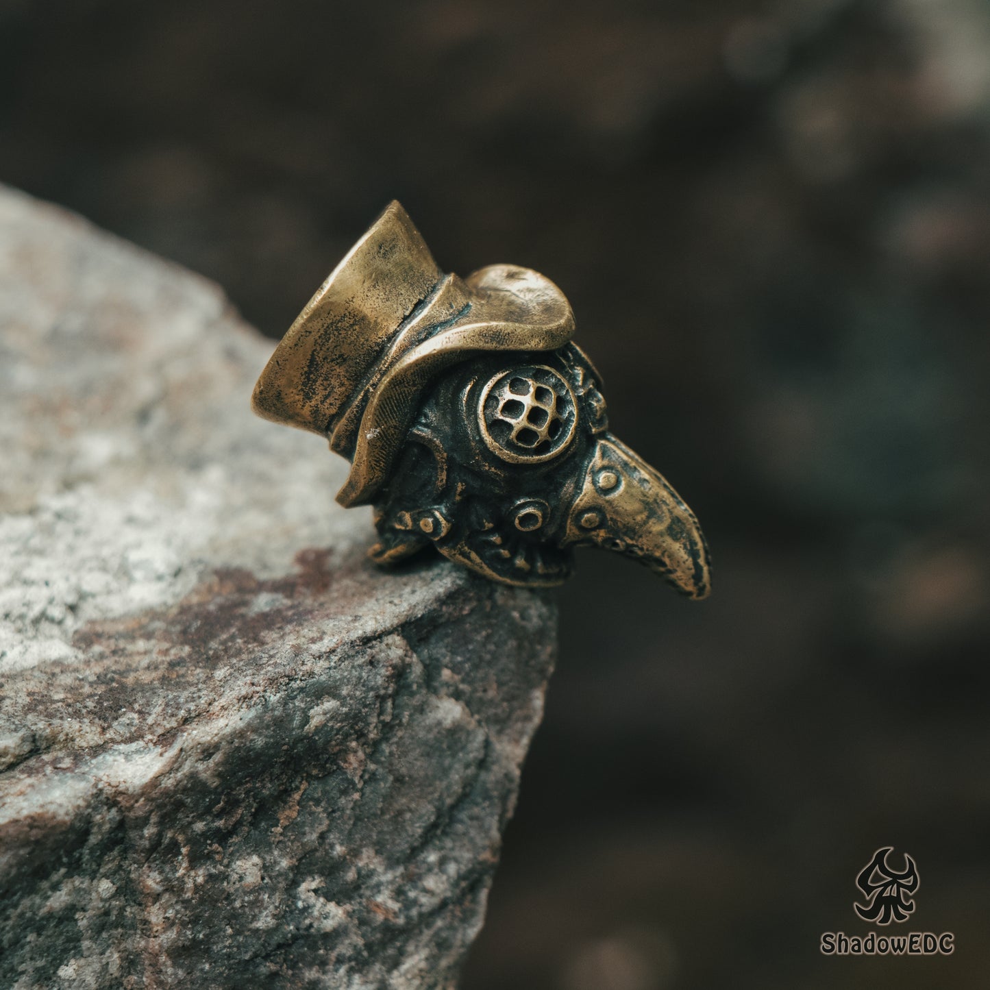 Plague Doctor Schnabel Steampunk Paracord Bead for Knife, lanyard Pendants,custom beads,550 Paracord, Bracelet beads, and EDC Gears, ShadowEDC DIY Outdoor Survival Tool Accessories