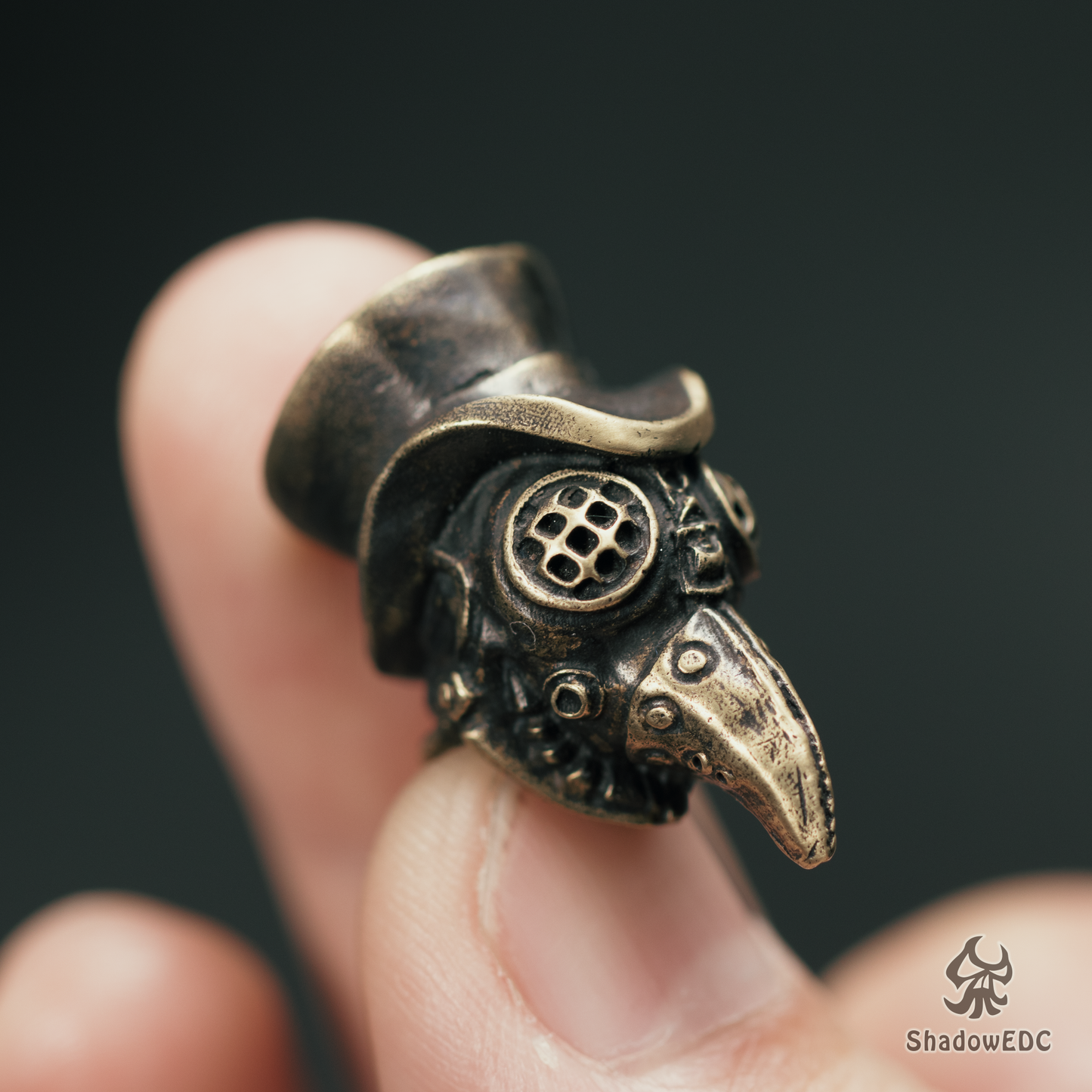 Plague Doctor Schnabel Steampunk Paracord Bead for Knife, lanyard Pendants,custom beads,550 Paracord, Bracelet beads, and EDC Gears, ShadowEDC DIY Outdoor Survival Tool Accessories