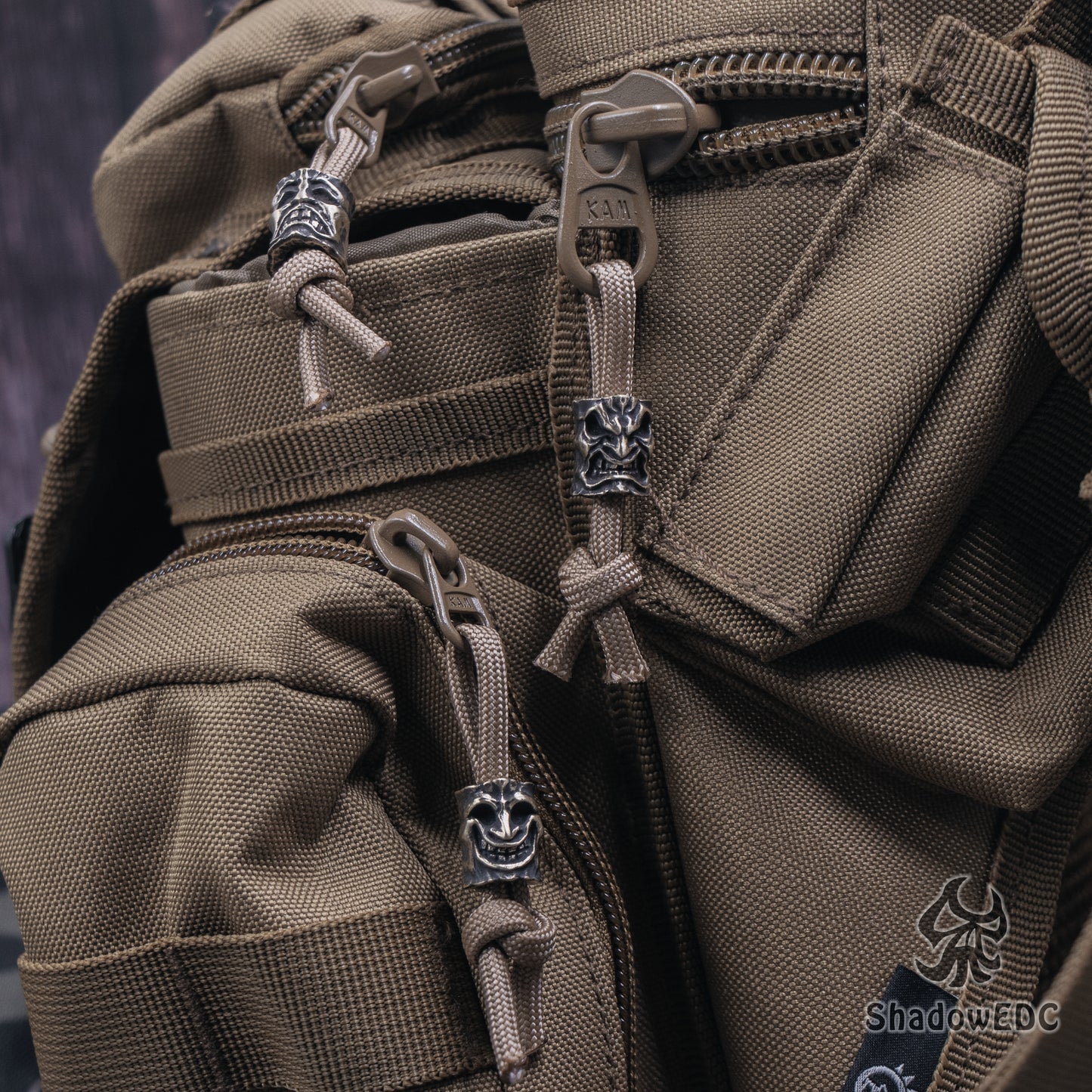 Sad Face, Happy Face or Angry Face Paracord Bead for Knife, lanyard Pendants,custom beads,550 Paracord, Bracelet beads, and EDC Gears, ShadowEDC DIY Outdoor Survival Tool Accessories