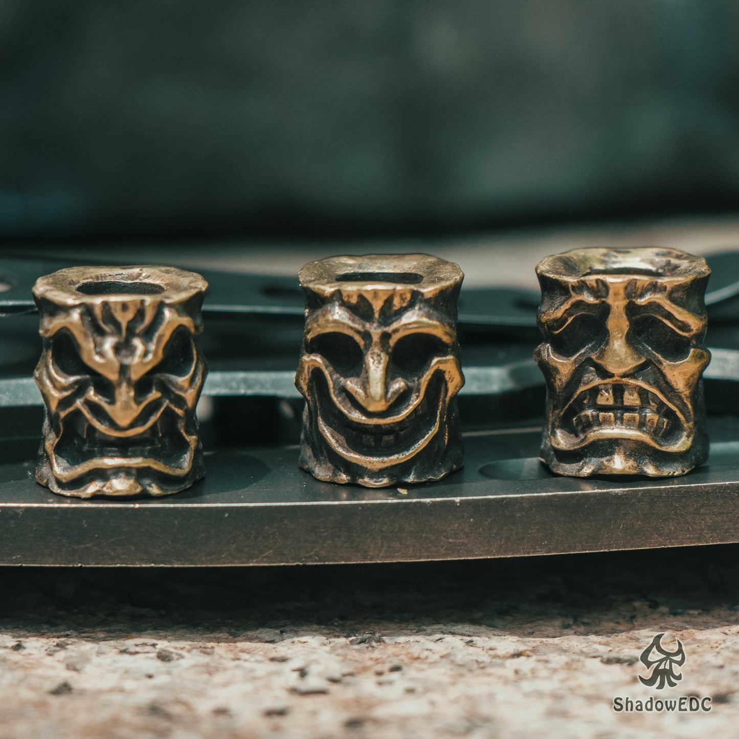 Sad Face, Happy Face or Angry Face Paracord Bead for Knife, lanyard Pendants,custom beads,550 Paracord, Bracelet beads, and EDC Gears, ShadowEDC DIY Outdoor Survival Tool Accessories