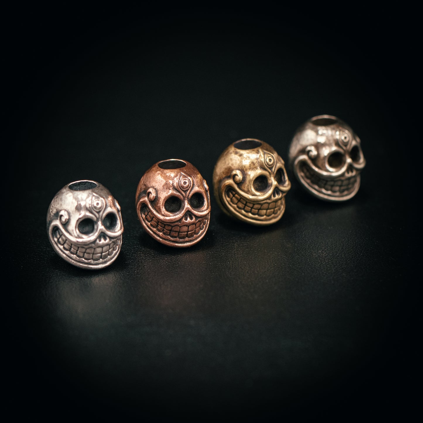Skull_B Paracord Bead for Knife, lanyard Pendants,custom beads,550 Paracord, Bracelet beads, and EDC Gears, ShadowEDC DIY Outdoor Survival Tool Accessories