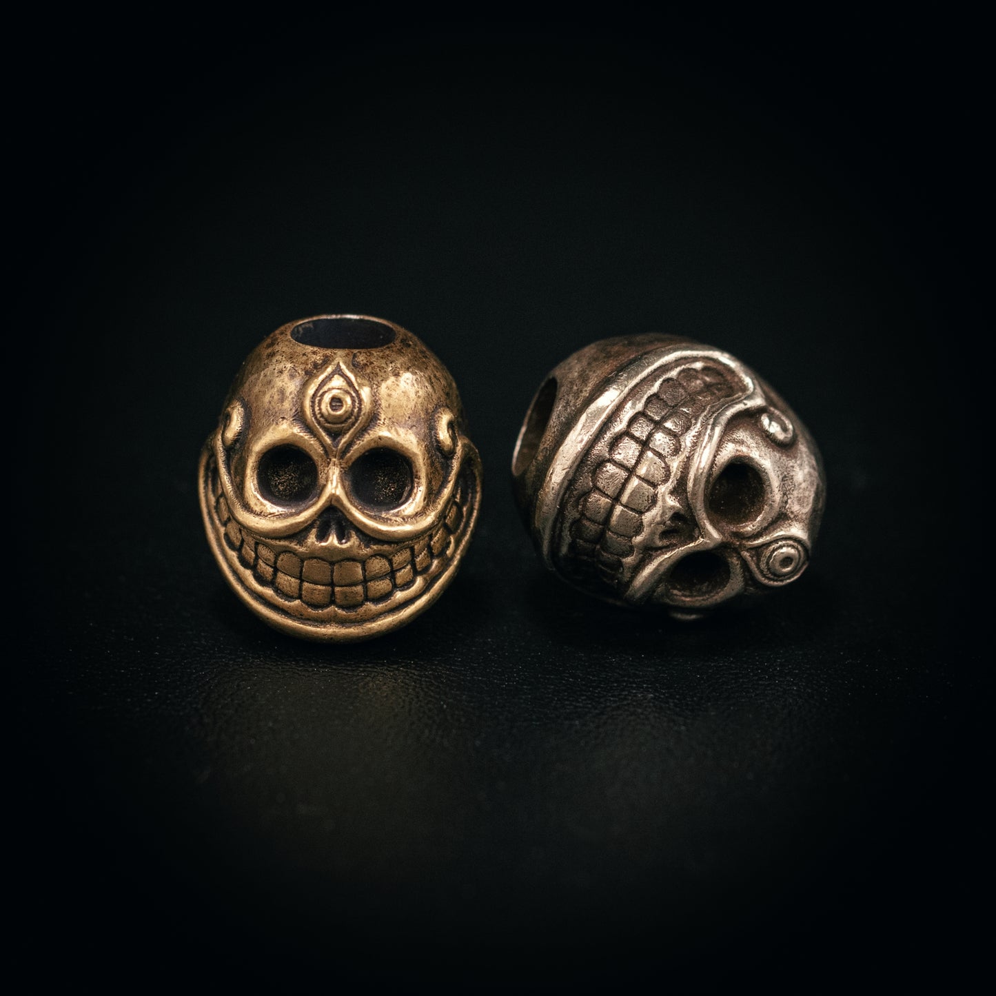 Skull_B Paracord Bead for Knife, lanyard Pendants,custom beads,550 Paracord, Bracelet beads, and EDC Gears, ShadowEDC DIY Outdoor Survival Tool Accessories