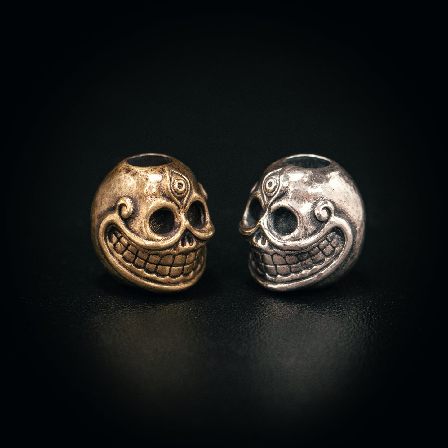 Skull_B Paracord Bead for Knife, lanyard Pendants,custom beads,550 Paracord, Bracelet beads, and EDC Gears, ShadowEDC DIY Outdoor Survival Tool Accessories