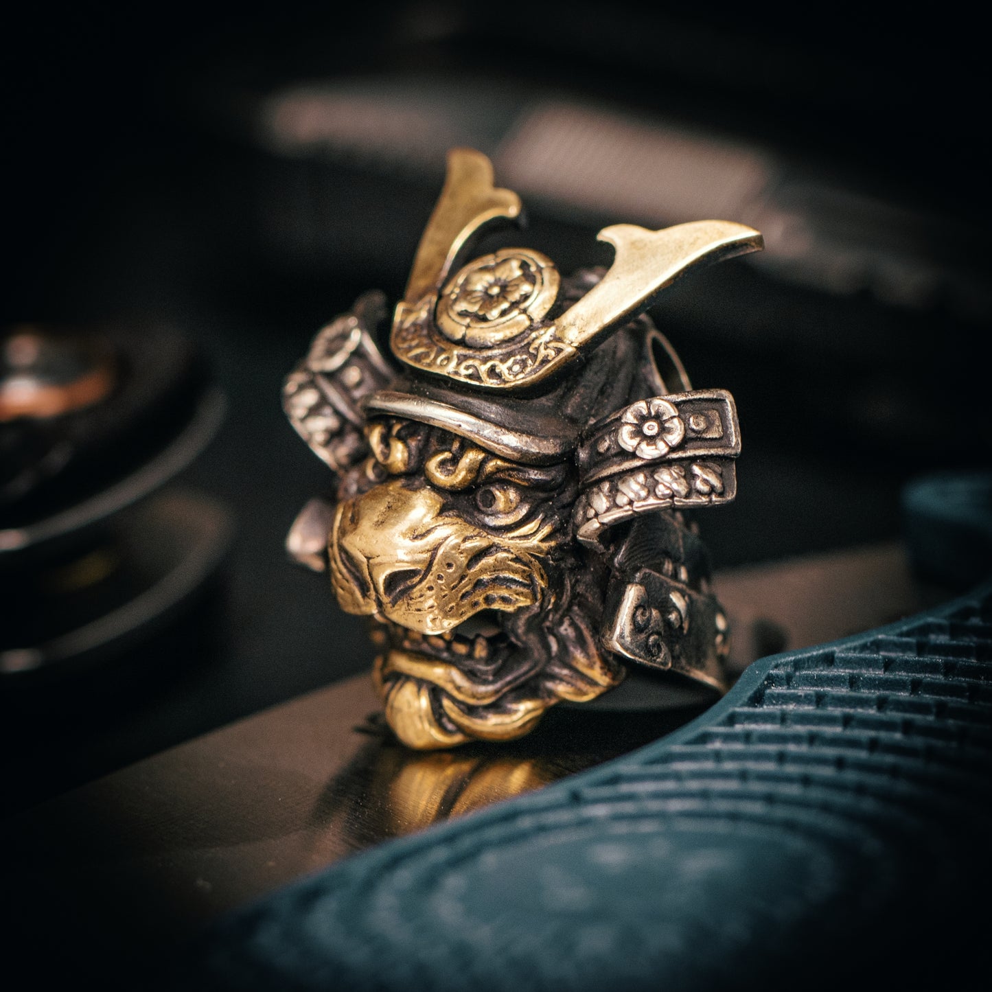 Japanese Tiger Samurai Paracord Bead for Knife, lanyard Pendants,custom beads,550 Paracord, Bracelet beads, and EDC Gears, ShadowEDC DIY Outdoor Survival Tool Accessories